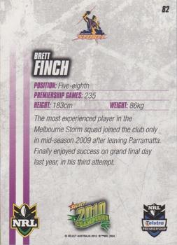 2010 NRL Champions #082 Brett Finch Back
